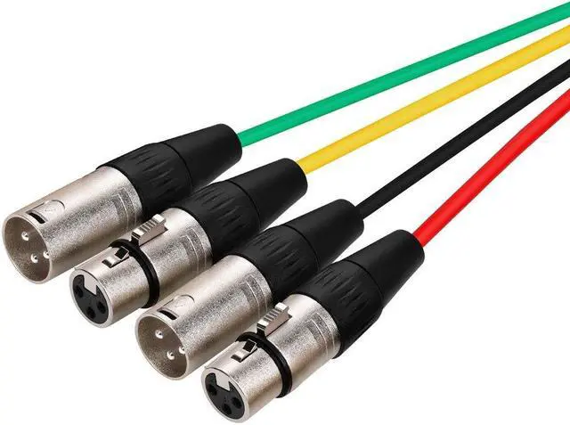 Alt view image 4 of 8 - Monoprice 4-Channel XLR Male to XLR Female Snake 26AWG Cable C/d - 6 Meter (20 Feet) With 4 Balanced Mono / Unbalanced Stereo Lines