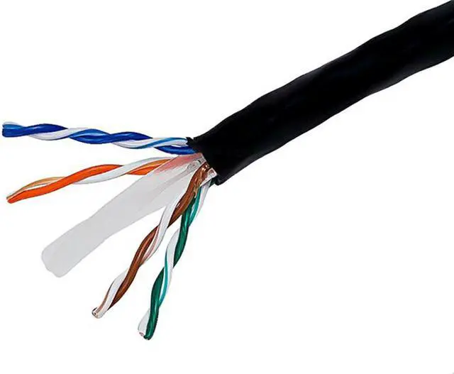 Main image of Monoprice Cat6 Ethernet Bulk Cable - Network Internet Cord - Stranded, 550Mhz, UTP, CM, Pure Bare Copper Wire, 24AWG, 1000ft, Black