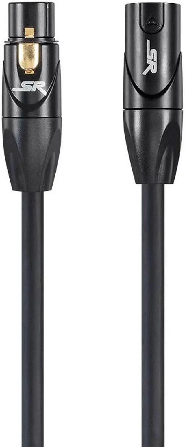 Alt view image 2 of 7 - Monoprice XLR Male to XLR Female Cable [Microphone & Interconnect] - 6 Feet - Black | Gold Plated, 16AWG - Stage Right Series
