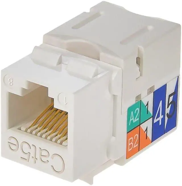 Alt view image 3 of 8 - Monoprice Inc. Cat5e Punch Down Keystone Jack - White