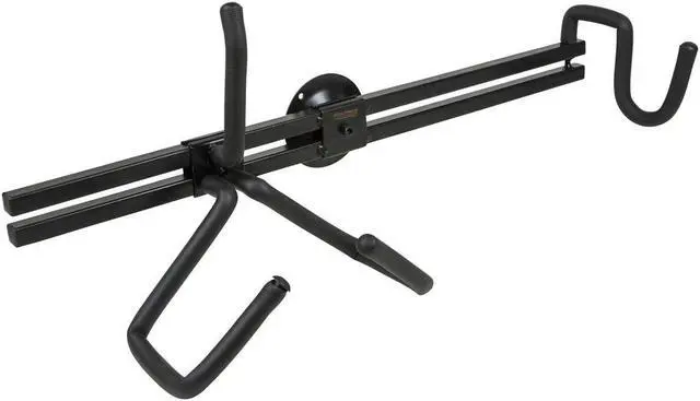 Alt view image 2 of 8 - Monoprice Electric Guitar Wall Mount, Black, Horizontal Hanger / Holder, 23in Bracket Length, Store or Display For All Standard Sized Electric Guitars