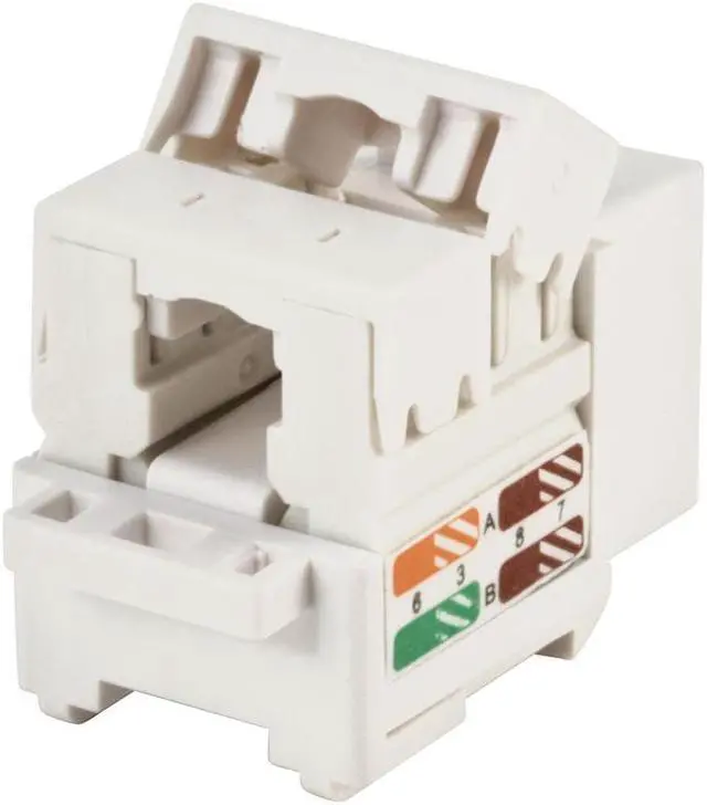 Alt view image 4 of 8 - Monoprice Inc. Cat5e Punch Down Keystone Jack - White