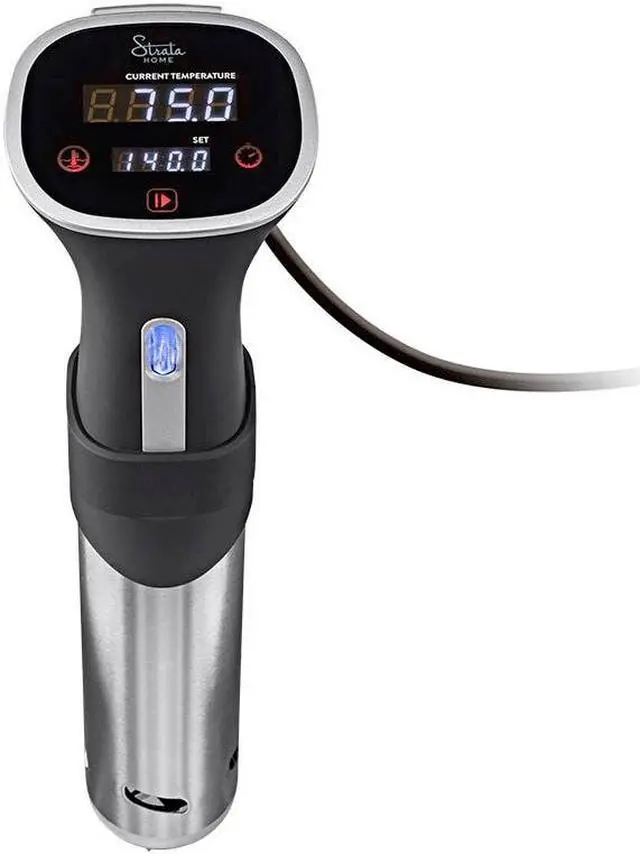 Alt view image 3 of 6 - Monoprice Sous Vide Immersion Cooker 800W - Black/Silver With Adjustable Clamp And Digital LED Touch Screen, Easy To Clean - Strata Home Collection