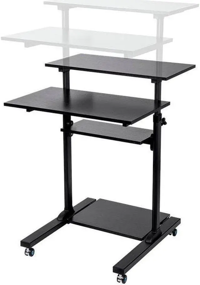 Main image of Monoprice Height Adjustable PC Workstation Cart for Sit-Stand