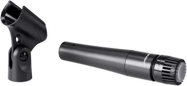 Main image of Monoprice Performance Dynamic Instrument Microphone with Clip and Bag, Unidirectional Cardioid Pickup Pattern, For Guitars Amps, Drums, or Horns