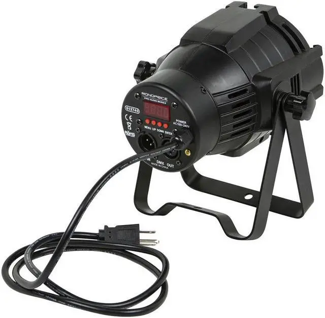 Alt view image 2 of 14 - Monoprice PAR-575 Stage Light (RGBW) | Bright,  8 watt, x 7 LED, aluminum shell, built-in programs for dimming and strobe effect - Stage Right Series