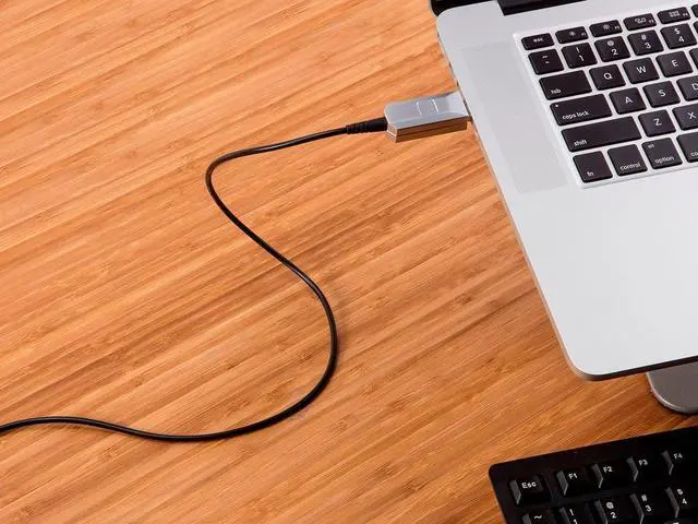 Alt view image 6 of 7 - Monoprice USB-A to USB-A Female 3.0 Extension Cable - 49.2 Feet - Black | Fiber Optic - SlimRun