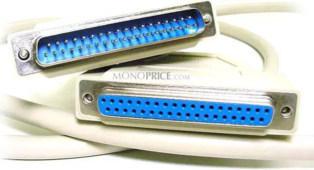 Alt view image 2 of 5 - Monoprice 10ft Molded DB37 Male/Female Cable