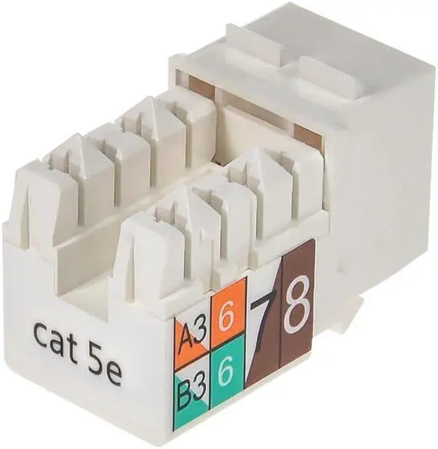 Alt view image 2 of 8 - Monoprice Inc. Cat5e Punch Down Keystone Jack - White