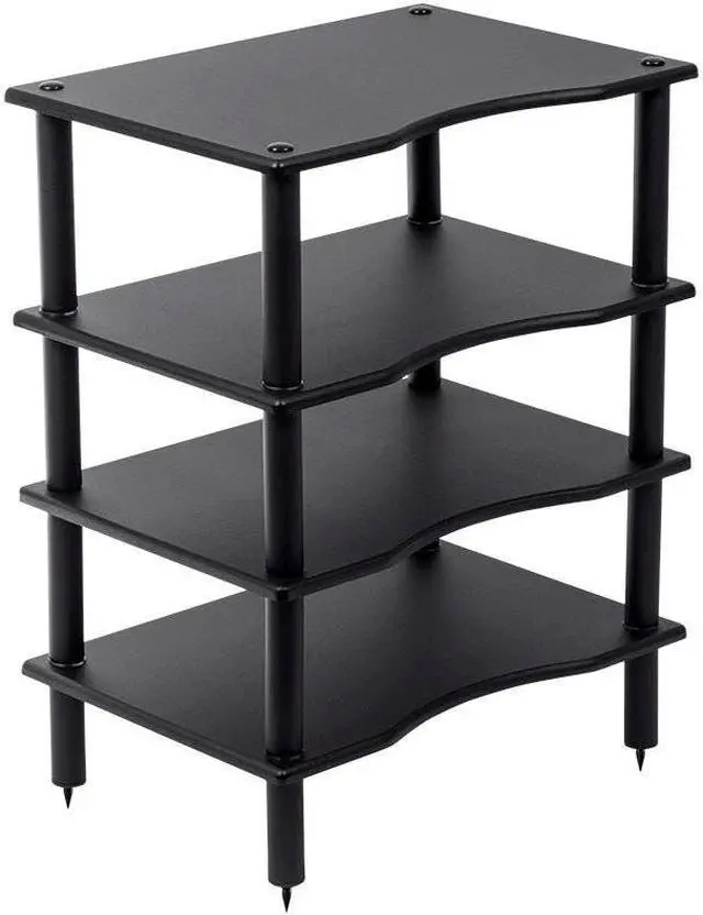 Alt view image 3 of 6 - Monolith 4 Tier/Shelf Audio Stand - Black | Open Air Storage, Modular Design, Sturdy, Compatible With Bose, Polk, Sony, Yamaha, Pioneer and others