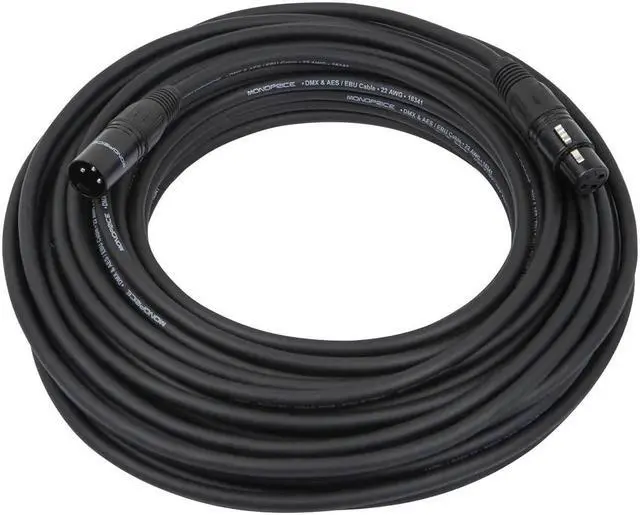 Alt view image 9 of 11 - Monoprice 100ft (30.4 meter) 3-pin DMX Lighting and AES/EBU Cable