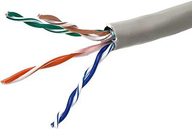 Main image of Monoprice Cat5e Ethernet Bulk Cable - 1000 Feet - Gray | Network Internet Cord - Stranded, 350Mhz, STP, CM, Pure Bare Copper Wire, 24AWG