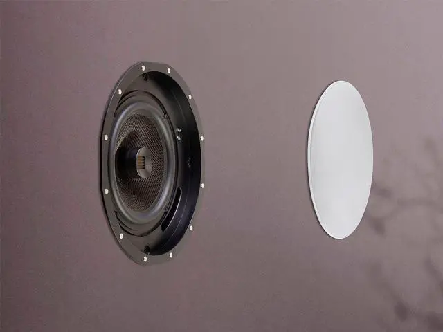 Alt view image 3 of 12 - Monoprice Amber 2-Way Carbon Fiber Ceiling Speakers - 8 Inch With Magnetic Grille And Ribbon Tweeter (Pair)