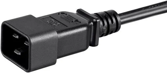 Alt view image 4 of 6 - Monoprice 3ft 14AWG Power Cord for PDU, 15A (IEC-320-C13 to IEC-320-C20)