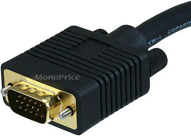 Alt view image 7 of 8 - Monoprice Video Splitter - VGA(HD15) M to VGA(HD15) F X 2 (1 PC to 2 Monitors) for High Resolution
