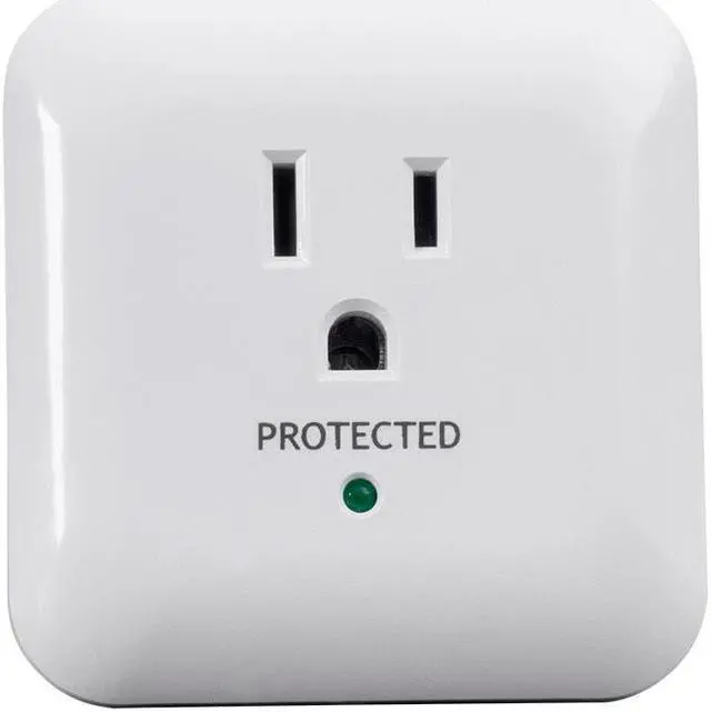 Alt view image 4 of 6 - Monoprice Power & Surge - White | 1 Outlet Surge Protector with End of Service Alarm, 900 Joules 15A / 125V / 1875W, 10dB to 60dB