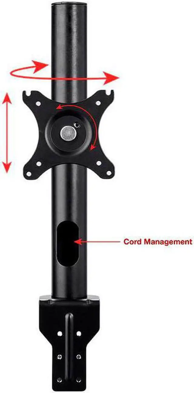 Alt view image 4 of 11 - Monoprice Essential Single Monitor Desk Mount