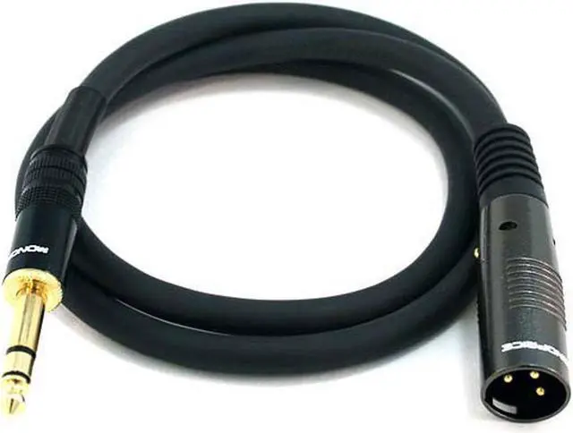 Main image of Monoprice XLR Male to 1/4in TRS Male Cable - 3 Feet | 16AWG, Gold Plated - Premier Series