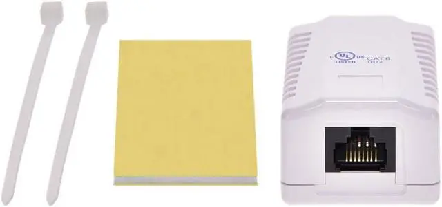 Alt view image 3 of 6 - Monoprice 1-port Cat6 Surface Mount Box - White