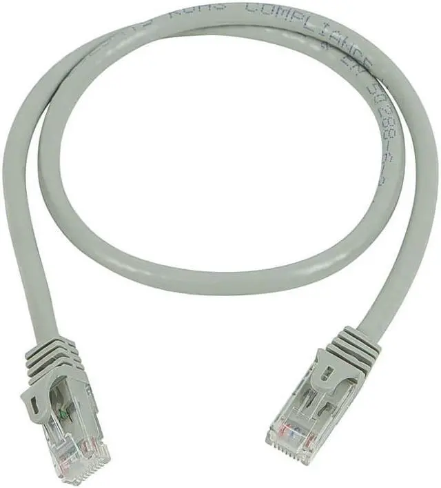 Alt view image 2 of 10 - Monoprice Cat6 Ethernet Patch Cable - 0.5 Feet - Gray | Network Internet Cord - RJ45, Stranded, 550Mhz, UTP, Pure Bare Copper Wire, 24AWG - Flexboot Series