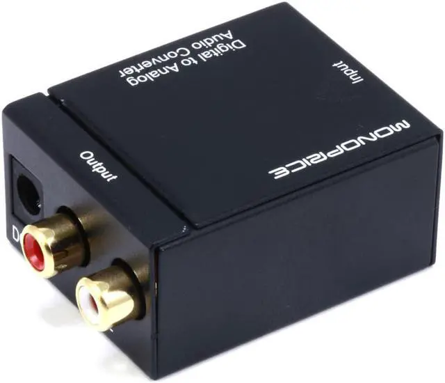 Alt view image 2 of 11 - Monoprice Digital Coax & Optical Toslink to R/L Stereo Audio Converter
