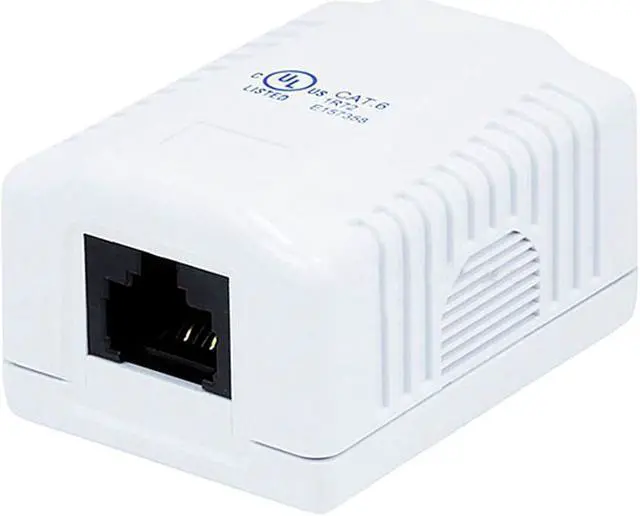 Main image of Monoprice 1-port Cat6 Surface Mount Box - White