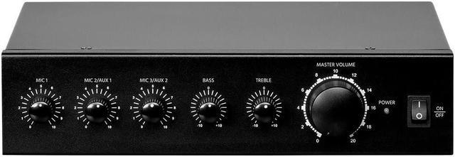 Monoprice Commercial Audio 60W 3ch 100/70V Mixer Amp (No Logo