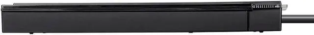 Alt view image 4 of 14 - Monoprice 12 Outlet Slim Surge Protector Power Strip - 10 Feet - Black | Heavy Duty Cord | UL Rated, 4,230 Joules With Grounded And Protected Light Indicator
