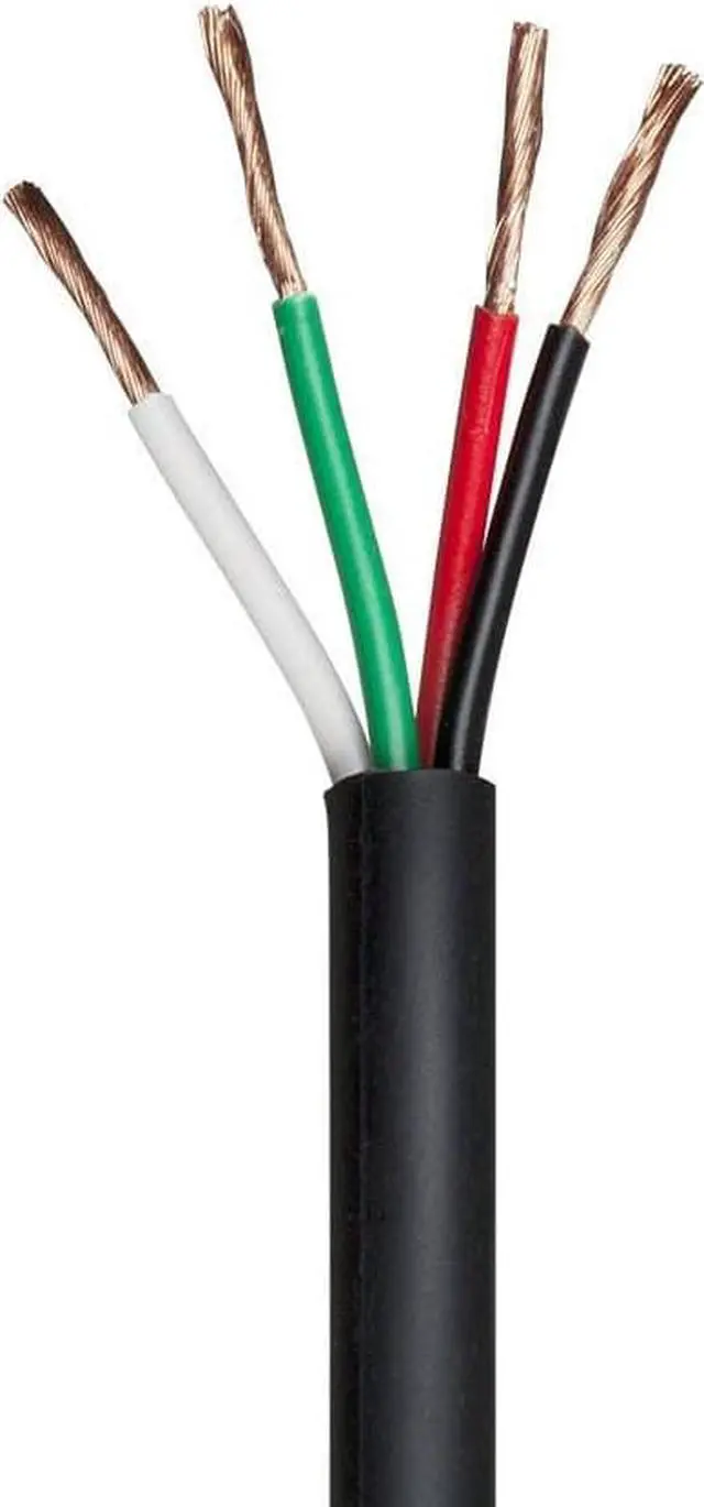 Main image of Monoprice Speaker Wire, CMP Rated, 4-Conductor, 18AWG, 1000ft, Black
