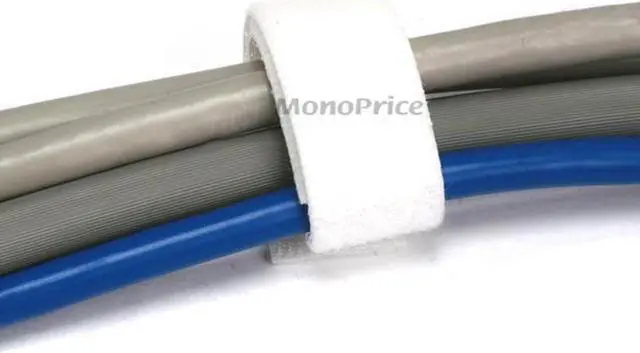 Alt view image 4 of 6 - Monoprice 3-Pack Hook & Loop Fastening Tape 5 yard/roll, 0.75-inch - White