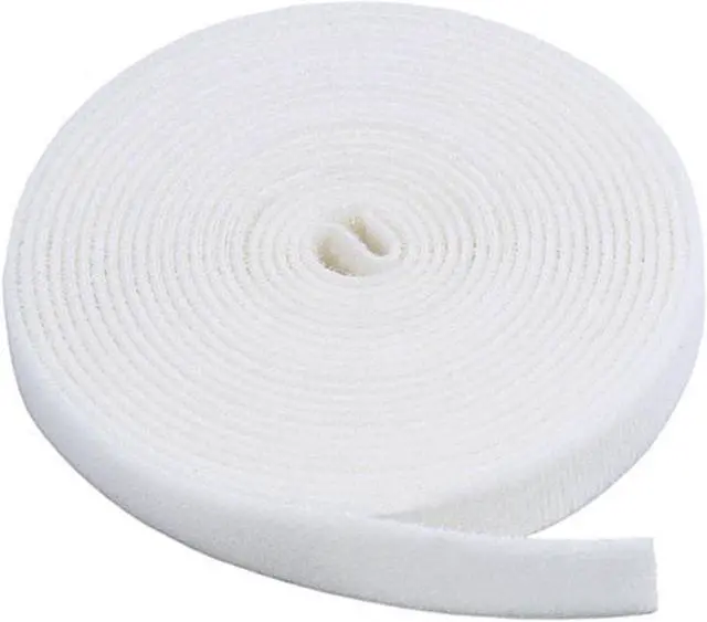 Main image of Monoprice 3-Pack Hook & Loop Fastening Tape 5 yard/roll, 0.75-inch - White