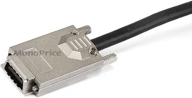 Alt view image 2 of 6 - Monoprice 1m 28AWG External SAS 34pin (SFF-8470) Male w/ Thumbscrews to SAS 34pin (SFF-8470) Male w/ Thumbscrews Cable -
