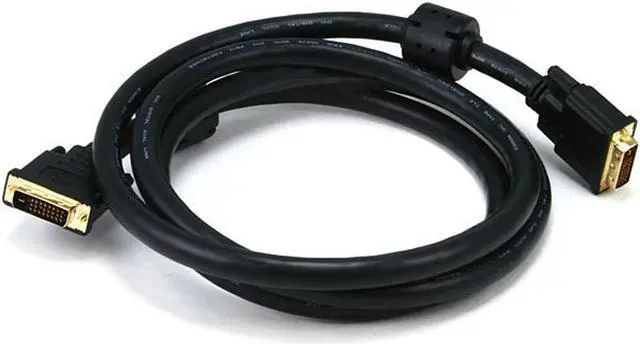 Main image of Monoprice DVI-D Video Cable - 6 Feet - Black | 24AWG CL2 Dual Link 9.9 Gbps