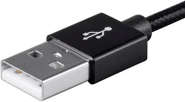 Alt view image 6 of 6 - Monoprice Apple MFi Certified Lightning to USB Charge & Sync Cable - 1.5 Feet - Black - Palette Series