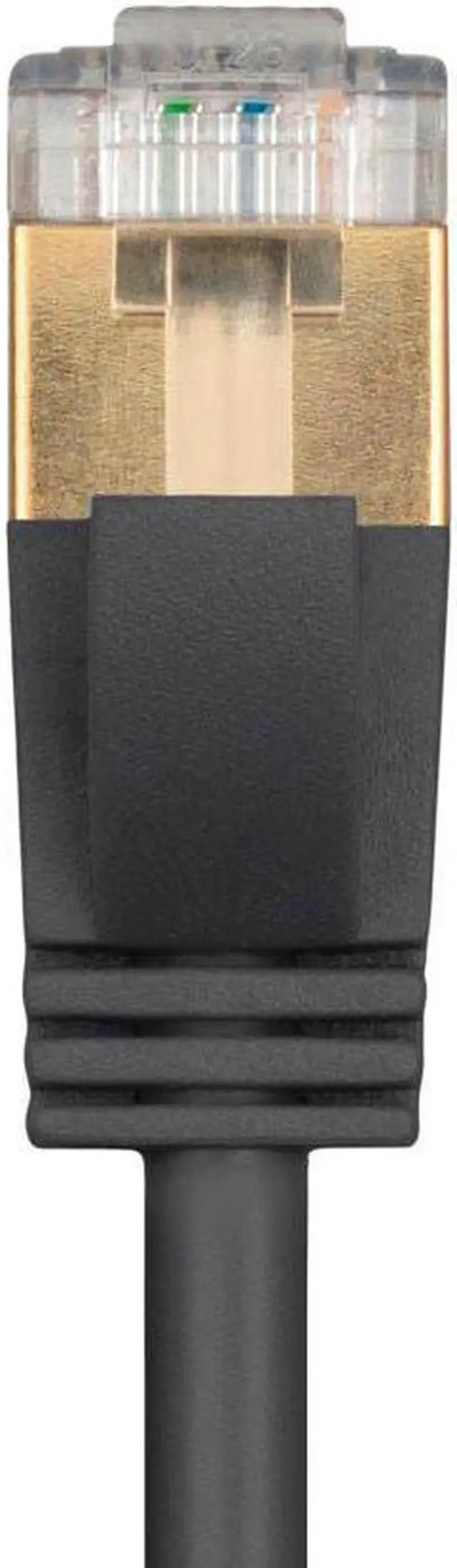 Alt view image 4 of 5 - Monoprice Cat6A Ethernet Patch Cable - 0.5 Feet - Black | Network Internet Cord - RJ45, Stranded, STP, Pure Bare Copper Wire, 36AWG - SlimRun Series