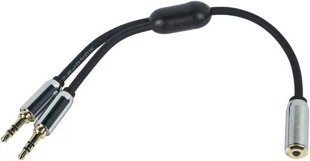 Alt view image 5 of 10 - Monoprice Designed for Mobile 6inch 3.5mm Stereo Jack Splitter