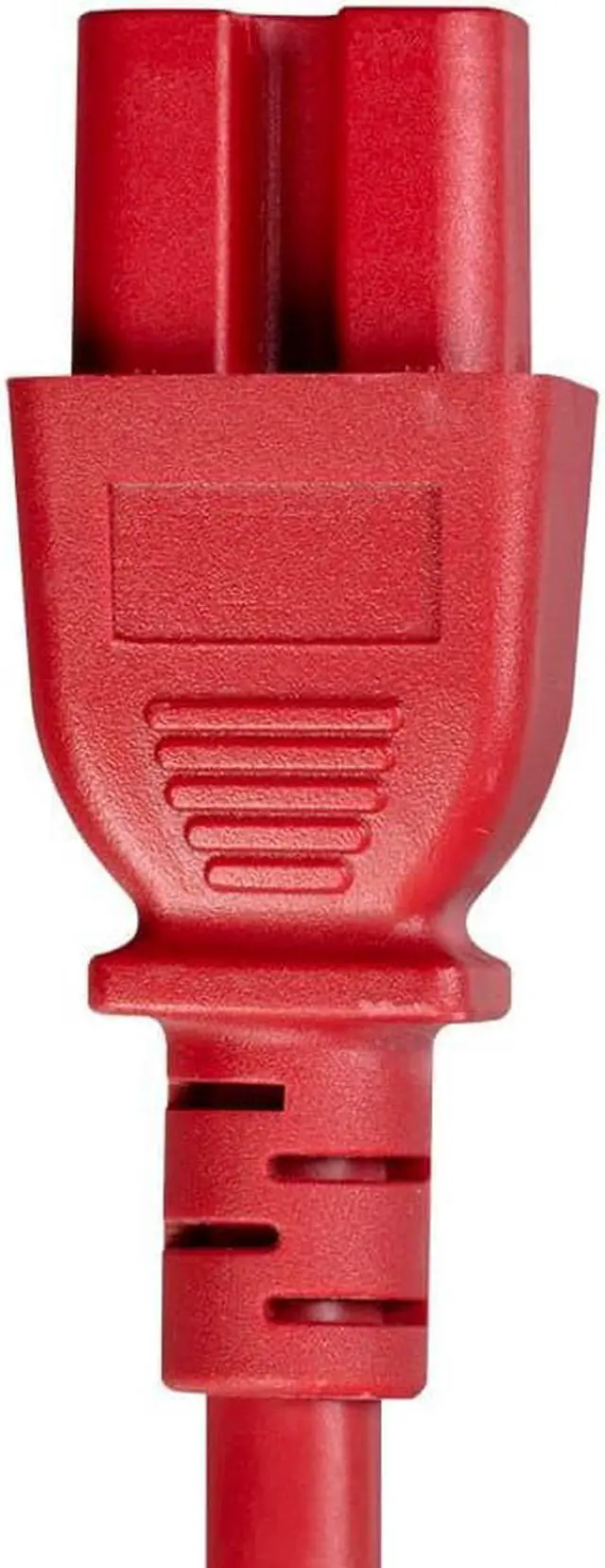 Alt view image 4 of 6 - Monoprice 14AWG Heavy-Duty Computer Extension Power Cable / Cord - 3ft - Red 15A 14AWG (IEC-320-C14 to IEC-320-C15)