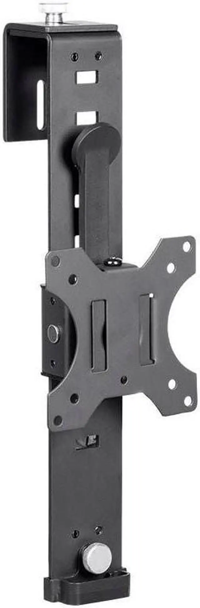Alt view image 3 of 20 - Monoprice Cubicle Flat Panel Monitor Mount - Black | Ultra-Thin, Adjustable Height, Durable - Workstream Collection