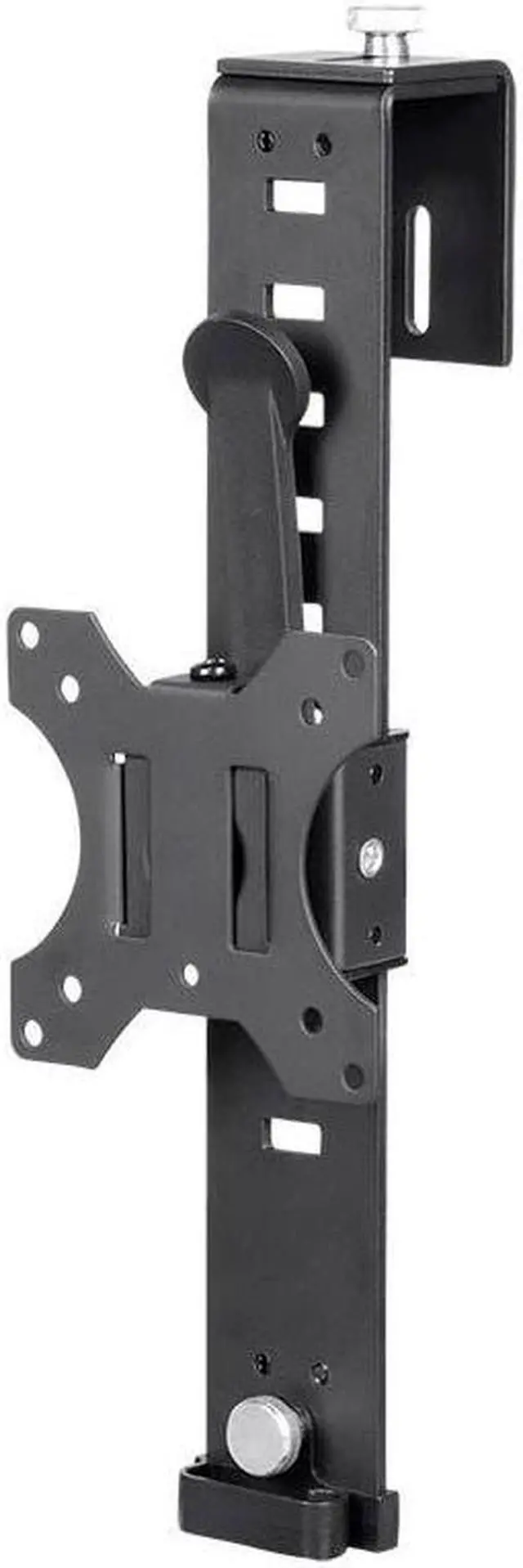 Main image of Monoprice Cubicle Flat Panel Monitor Mount - Black | Ultra-Thin, Adjustable Height, Durable - Workstream Collection
