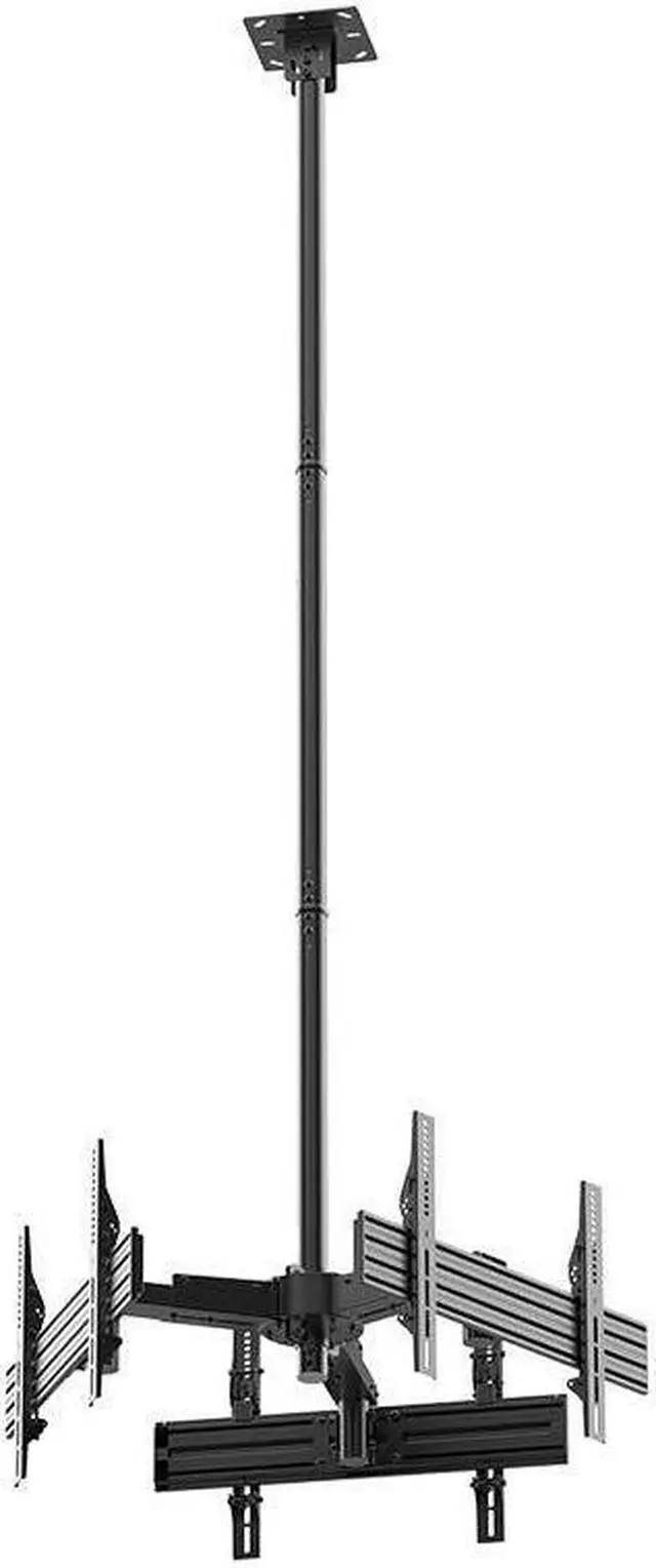 Alt view image 4 of 7 - Monoprice Triple Sided Ceiling TV Mount Bracket, For TVs 32 to 65 Inches, Max Weight 66lbs per Screen