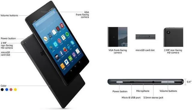 Alt view image 17 of 18 - Fire HD 8 Tablet with Alexa, 8" HD Display, 32 GB – Black
