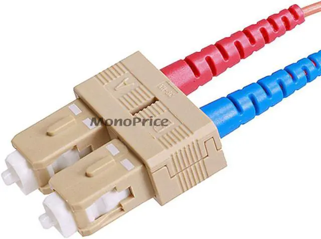 Alt view image 3 of 5 - Monoprice Fiber Optic Cable - 3 Meter - Orange | ST to SC, OM1, 62.5/125 Type, Multi Mode, Duplex