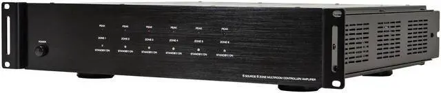 Alt view image 2 of 9 - Monoprice 6 Zone Home Audio Multizone Controller and Amplifier Kit