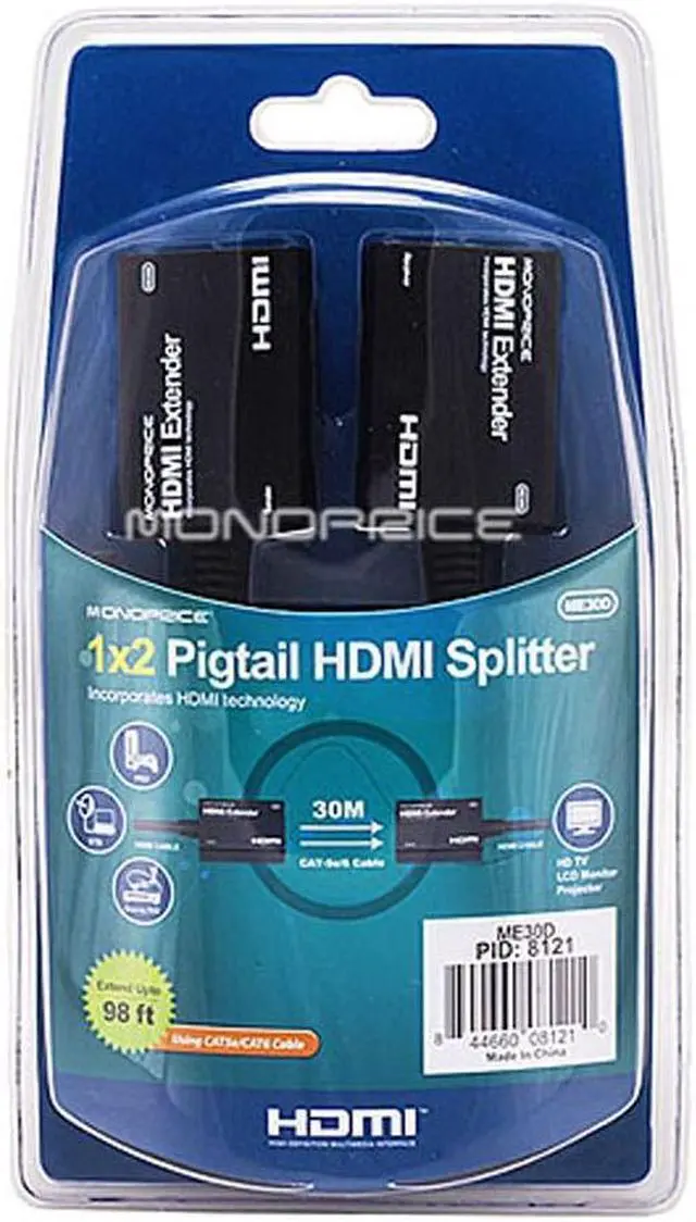 Alt view image 7 of 8 - Monoprice Inc. Hdmi Extender Over Cat5e Or Cat6 Connection Up To 98Ft