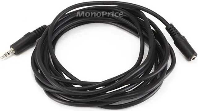 Main image of Audio Cable,3.5mm,M/F,12 Ft MONOPRICE 649