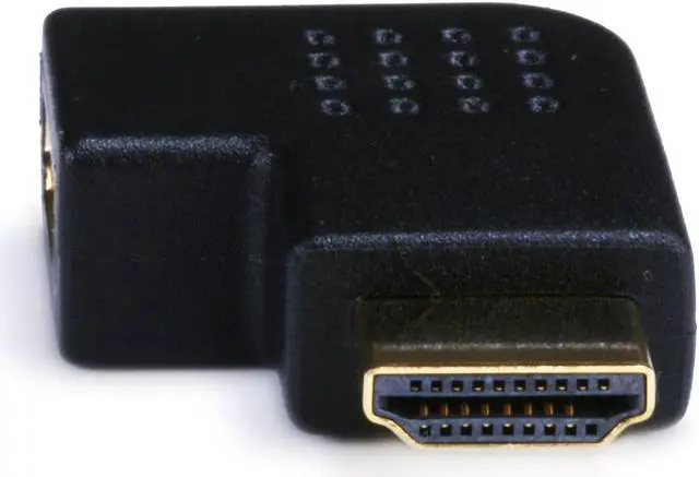 Alt view image 7 of 10 - Monoprice HDMI Right Angle Port Saver Adapter (Male to Female) | 270 Degree, Vertical Flat Right