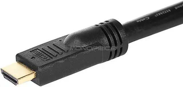 Alt view image 2 of 14 - Monoprice Commercial Series High Speed HDMI Extension Cable, 4K @ 24Hz, 10.2Gbps, 24AWG, CL2, 10ft, Black
