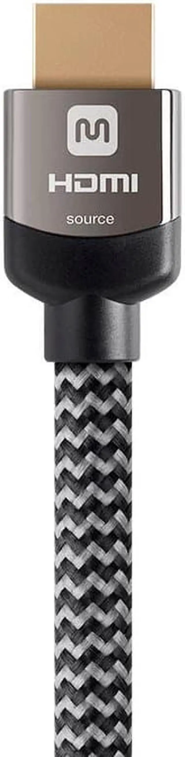 Alt view image 11 of 20 - Monoprice Braided HDMI Cable - 20 Feet - Gray | High Speed, Active Chipset, 4K@60Hz 18Gbps, HDR, 28AWG, YUV, 4:4:4, CL3 - Luxe Series