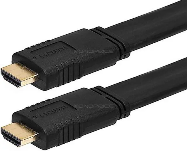 Alt view image 2 of 10 - Monoprice HDMI Cable - 10 Feet - Black | High Speed, 4k@24Hz, 10.2Gbps, 24AWG, CL2 - Commercial Series