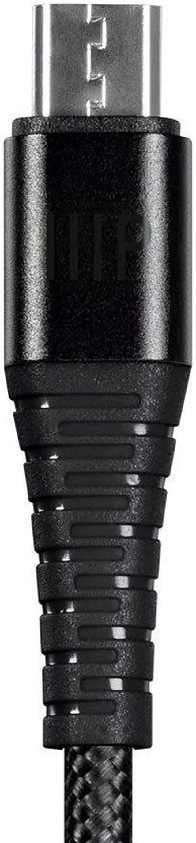 Alt view image 5 of 7 - Monoprice USB 2.0 Micro B to Type A Charge & Sync Cable - 1.5 Feet - Black | Nylon-Braid, Durable, - AtlasFlex Series